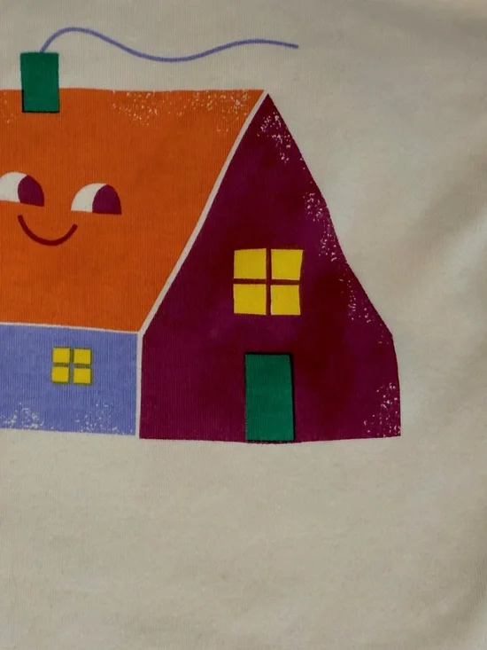 The Bonniemob Cream Long-Sleeve Kids' House Graphic Tee - Picture 2 of 6